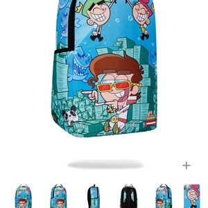 Sprayground Blue Cartoon Money Backpack
